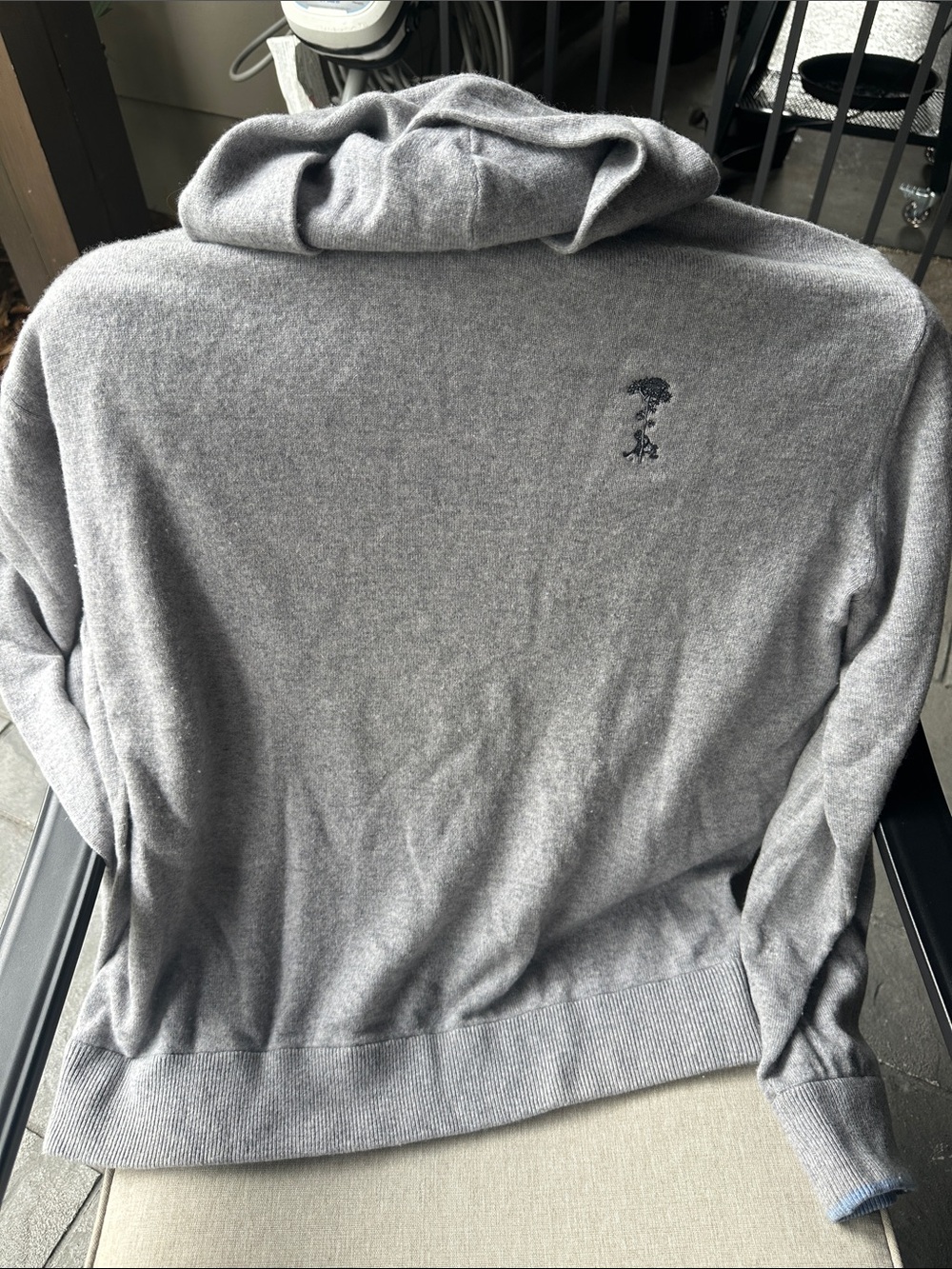Greyson Men's Light Gray Hooded Knit Sweatshirt